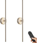 Battery Operated Wall Sconces 2-Pack 32.2 in - Dimmable Nickel