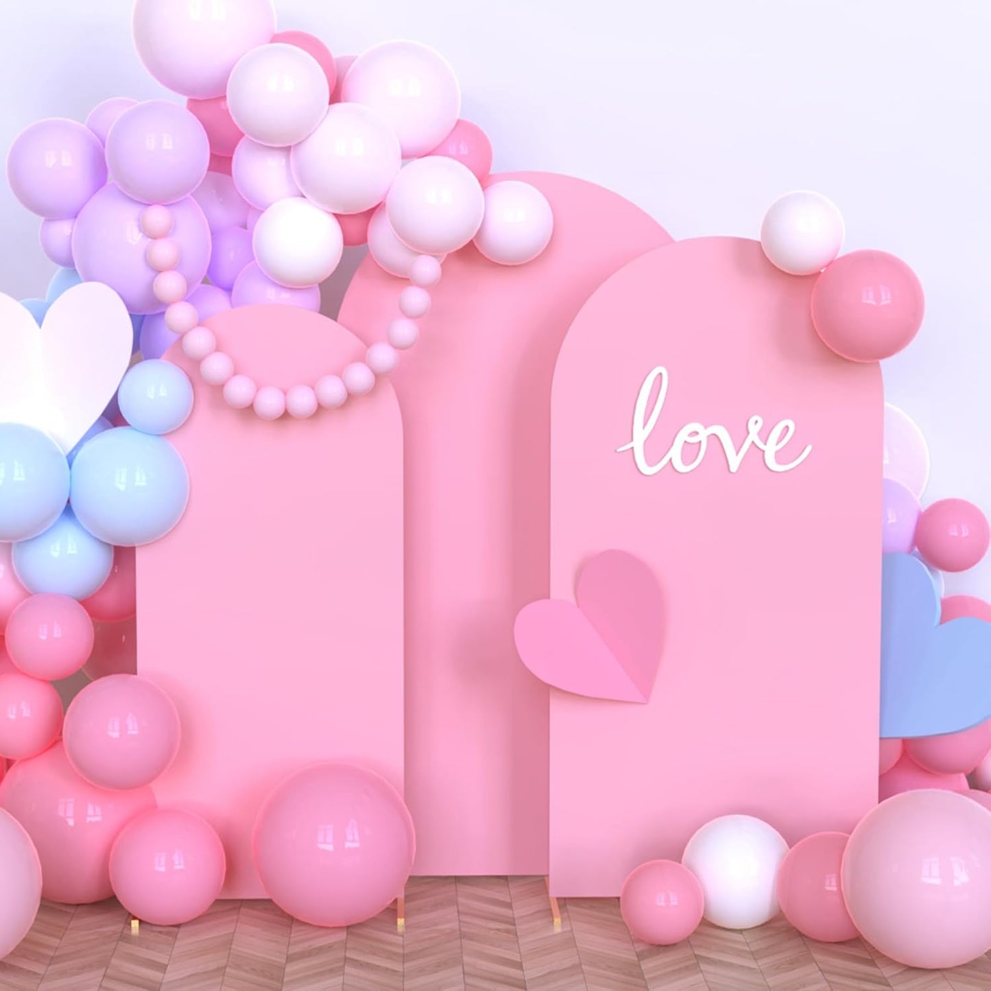 Babenest Pink Wedding Arch Cover Set for Stunning Backdrops