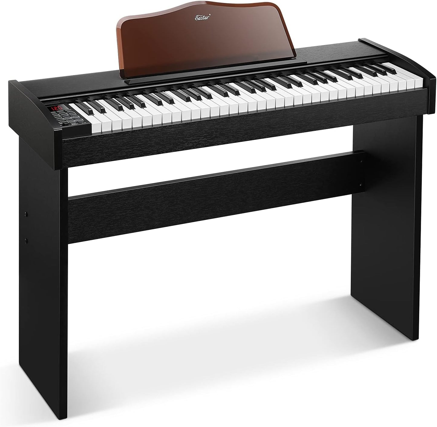 61 Key Keyboard Piano for Beginners with Classic Wooden Design