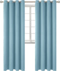 Room Darkening Curtains 108 in Long Greyish Blue - Thermal Insulated