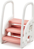 Toddler Step Stool for Bathroom Sink with Safety Handles - Three Step
