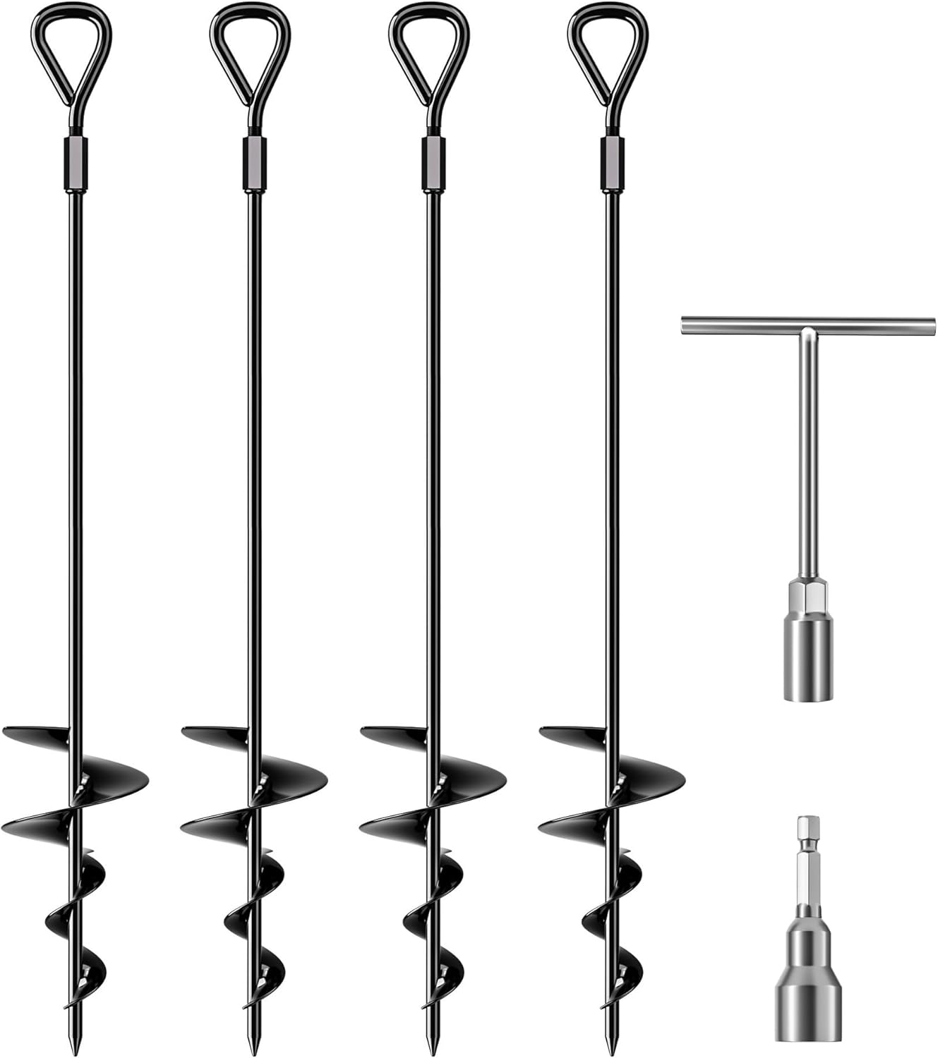 Heavy Duty Ground Anchor Kit for Camping and Outdoor Use