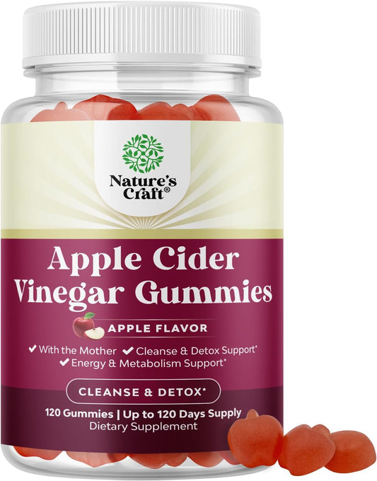 Natures Craft Apple Cider Vinegar Gummies - Boost Energy & Cleanse Body