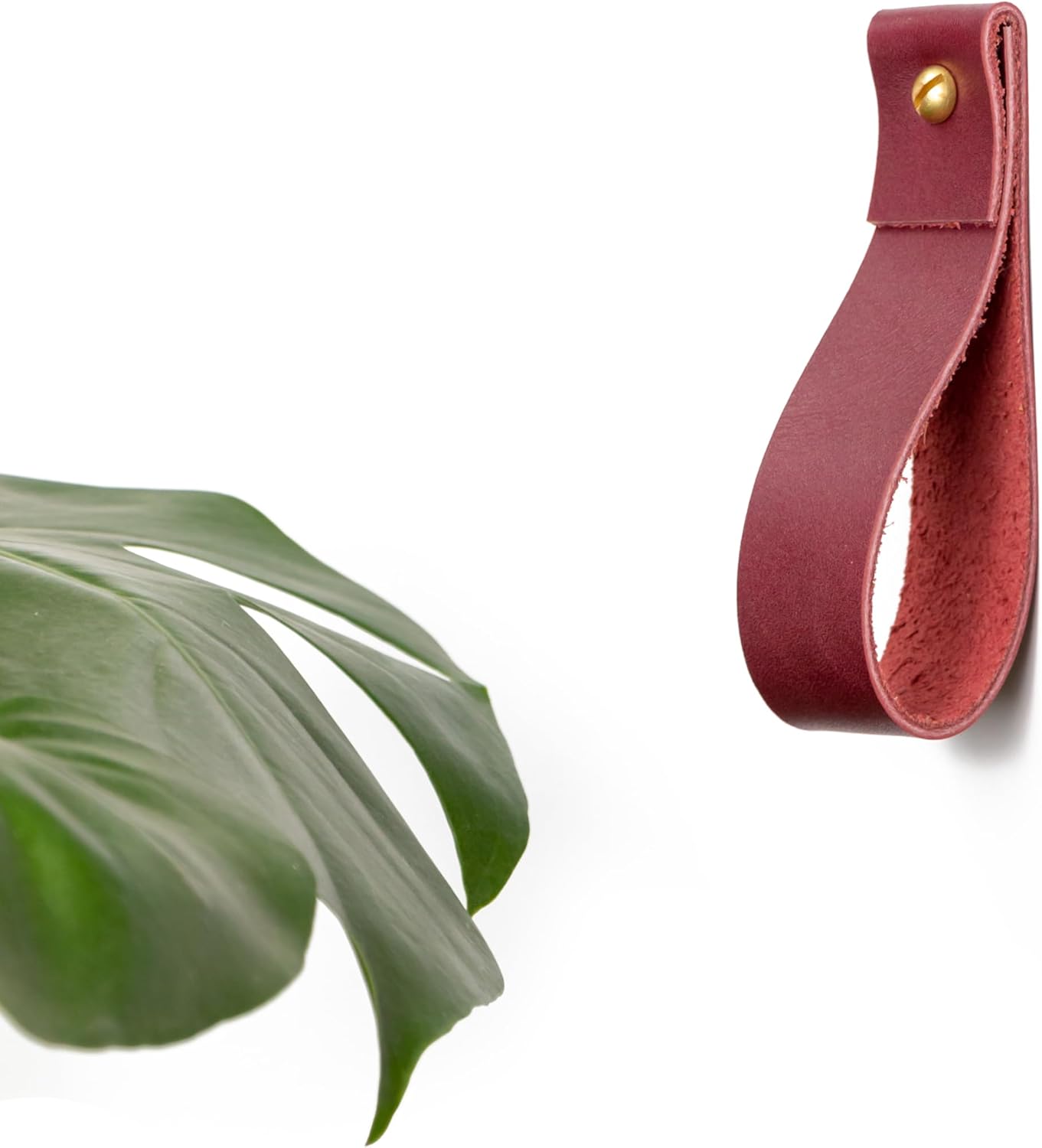 Keyaiira 6PK Genuine Leather Wall Strap for Decorative Displays
