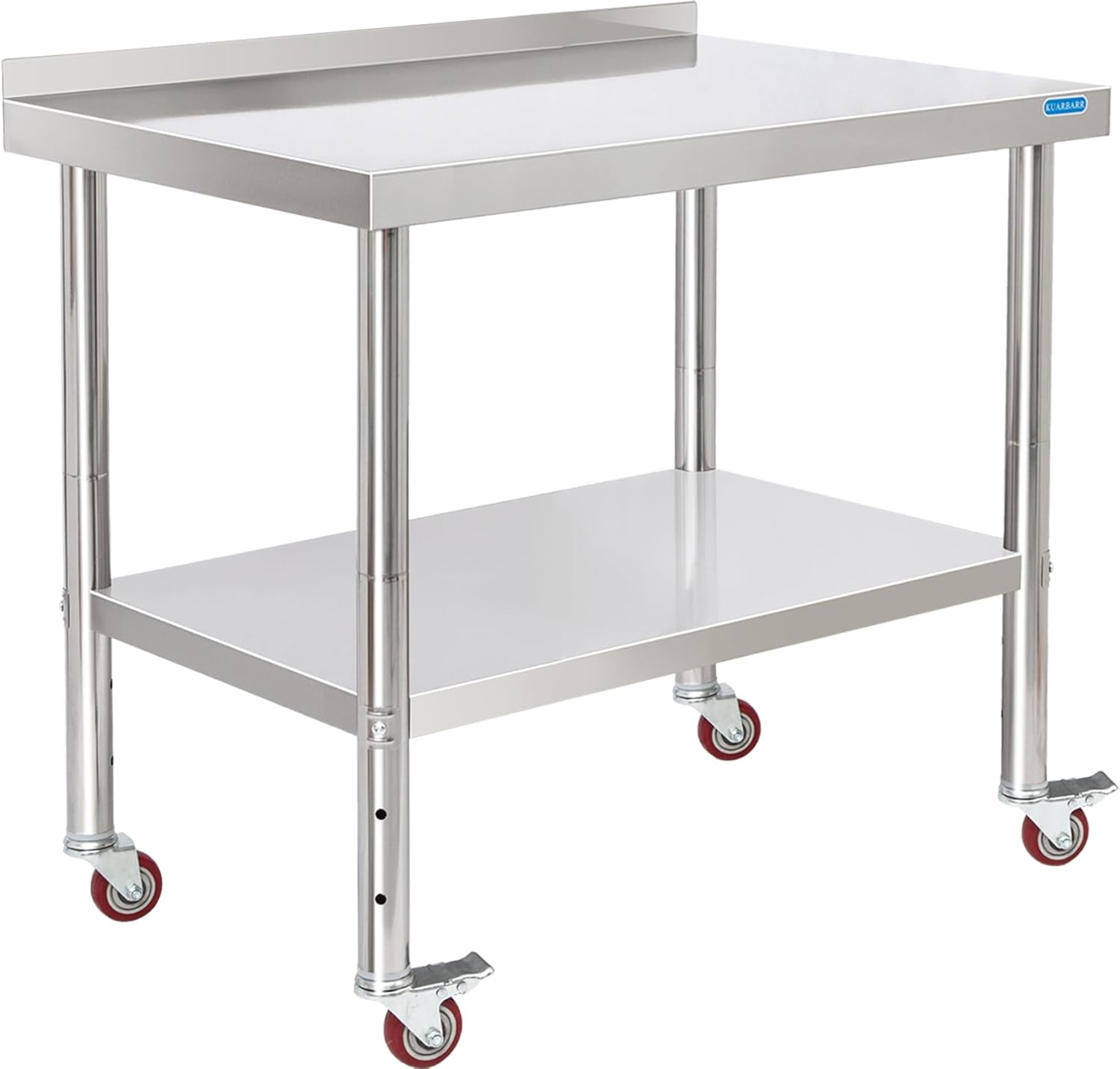 Stainless Steel Table with Caster Wheels for Versatile Use
