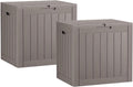 NUNU LAB 32 Gallon Resin Outdoor Storage Box 2 Pack for Patio