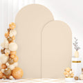 Beige Spandex Arch Cover Set of 2 for Stunning Event Decor