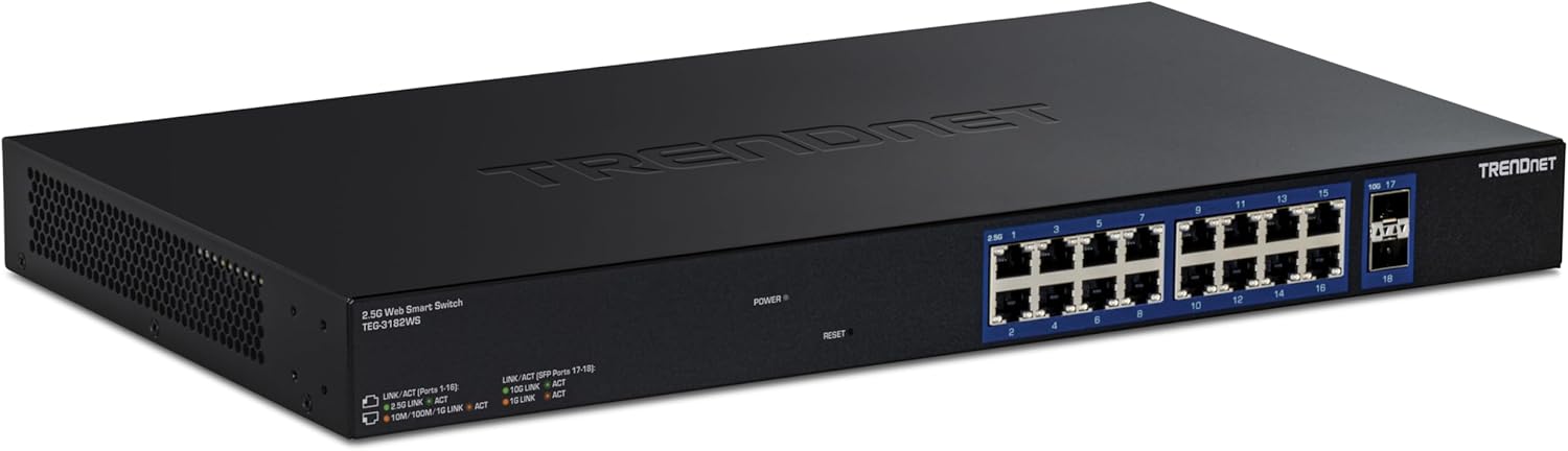TRENDnet 18-Port Multi-Gig Web Smart Switch for Fast Networking