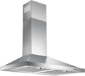 Range Hood 30 in Wall Mount Vent Hood Stainless Steel - Quiet 450 CFM