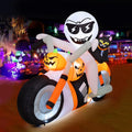 Halloween Inflatable Ghost with Cat and Pumpkin - Bright LED Yard