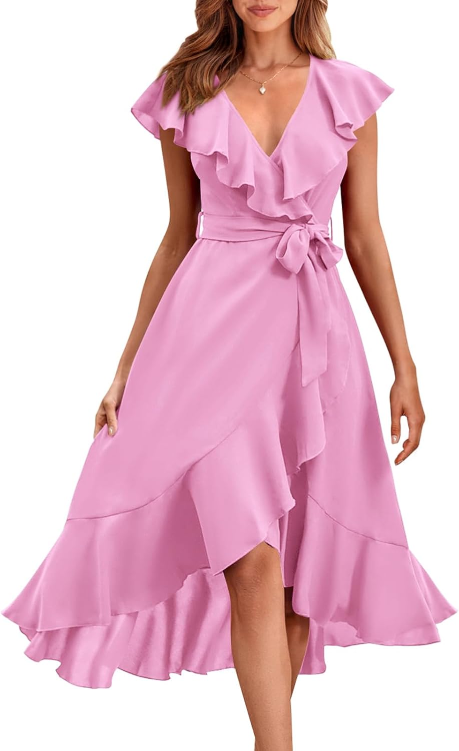 PRETTYGARDEN Women's Summer Cross Midi Dress for 2025 Events