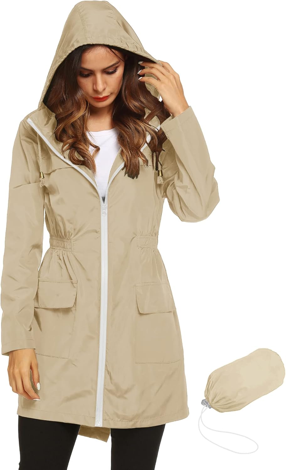 Lomon Women Waterproof Lightweight Rain Jacket for Outdoor Fun