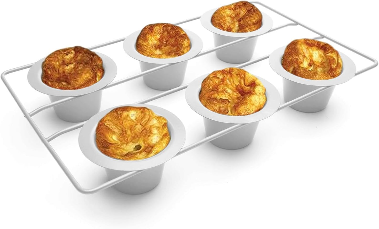 Popover Pan for Yorkshire Pudding and Cupcakes - 6 Cup Design