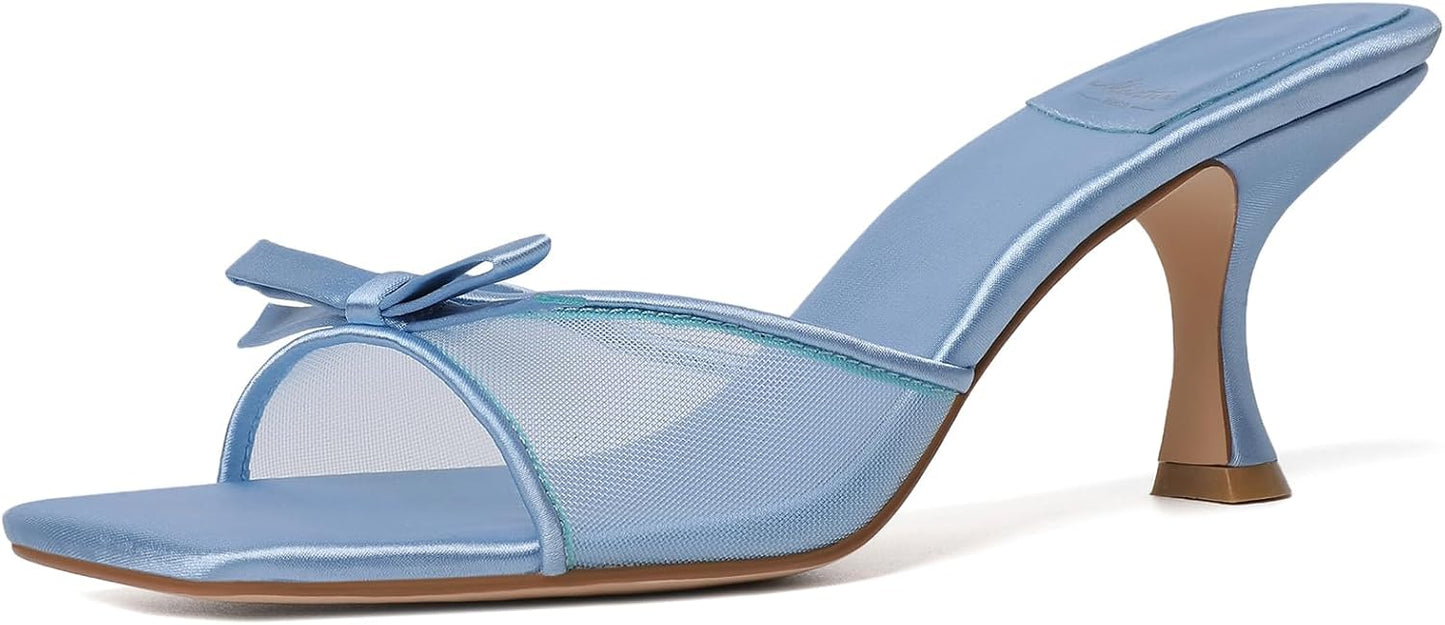 Mostrin Kitten Heels for Women with Bow Vintage Mules Style