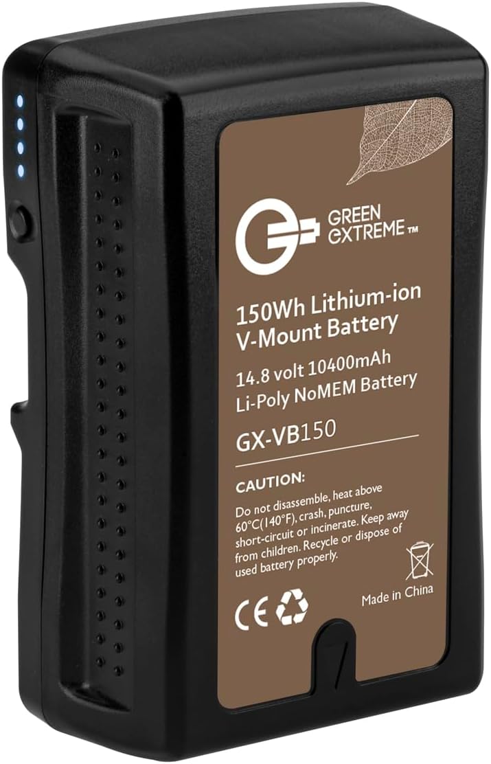 150Wh Lithium-ion V-Mount Battery for Extended Shooting Sessions