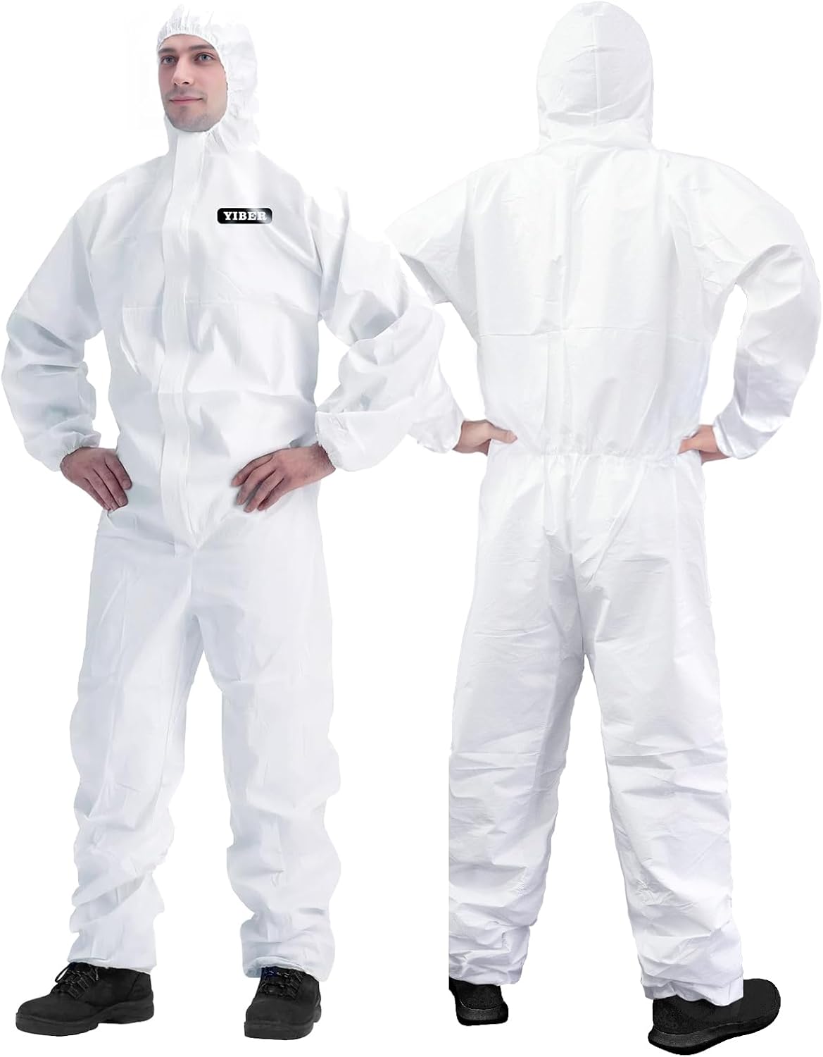 Hazmat Suit Disposable Coverall for Men & Women - Large Size