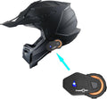 1Storm Adult Motocross Helmet XL Matt Black with Bluetooth Headset