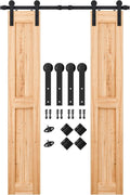 SMARTSTANDARD 5ft Heavy Duty Double Door Sliding Barn Door Hardware
