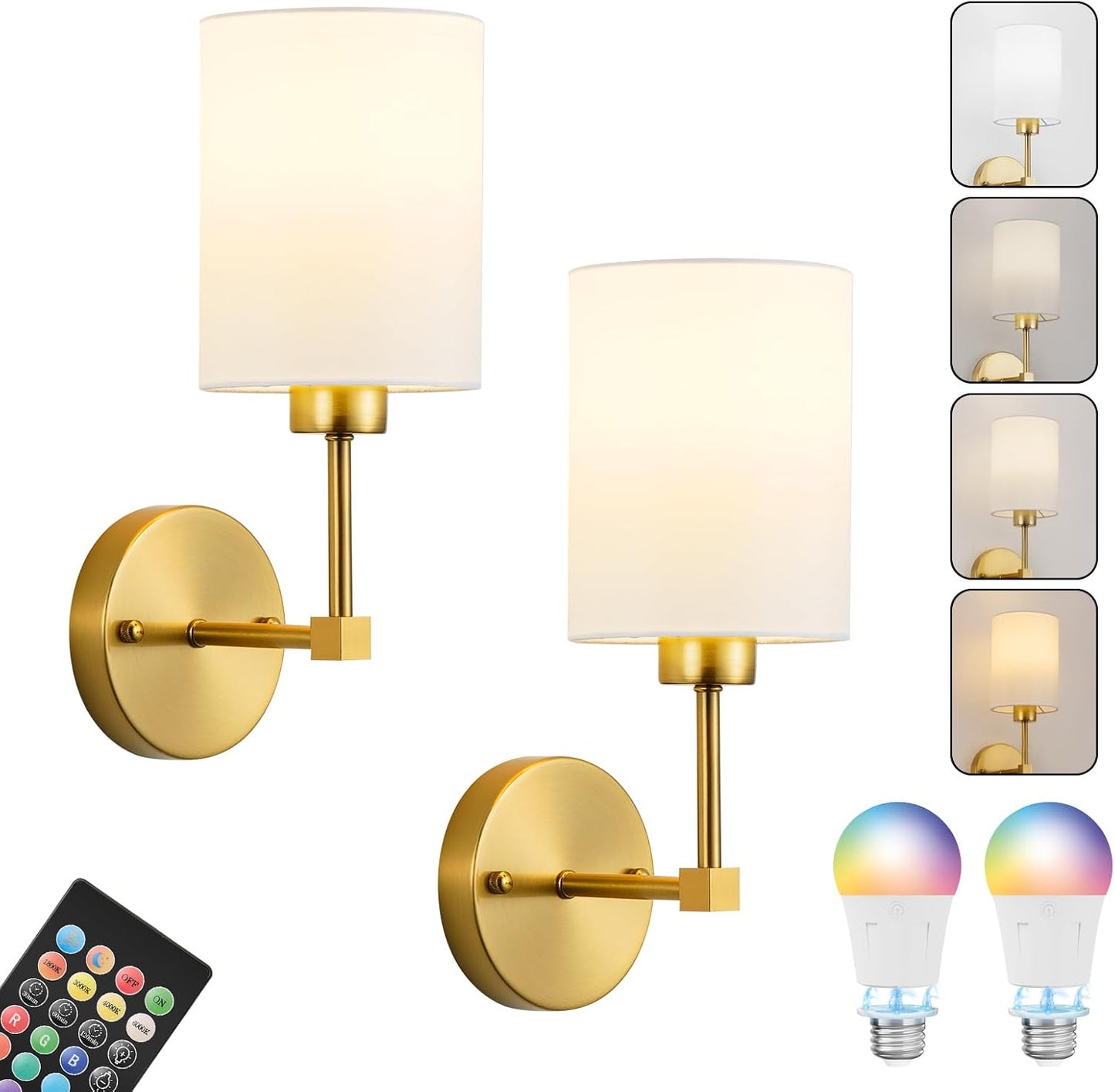 Battery Operated Wall Sconce Set of Two for Stylish Lighting