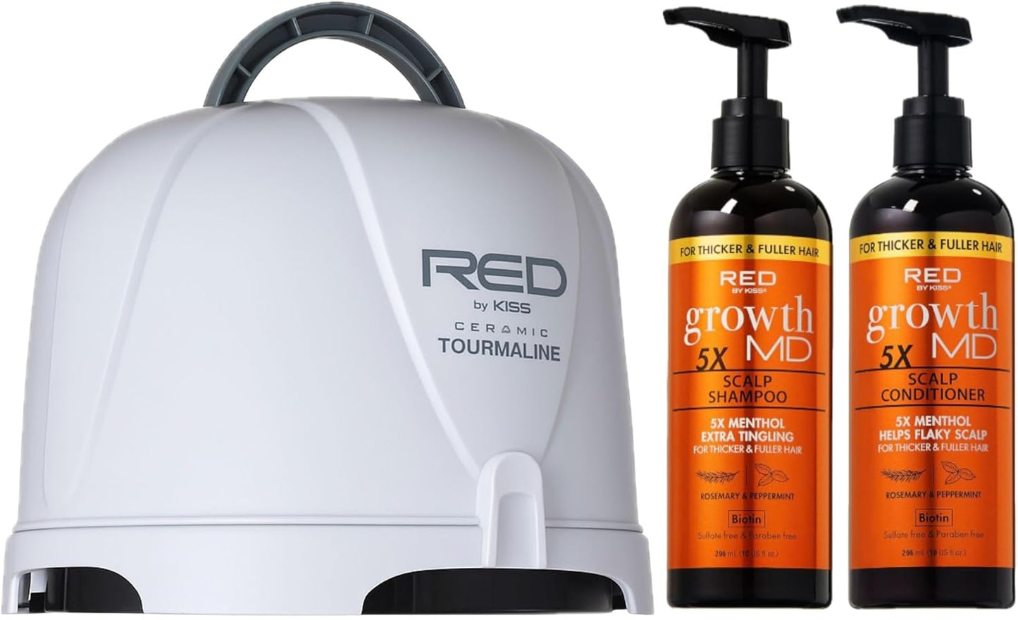 Professional Hood Dryer with Growth MD Shampoo & Conditioner Set