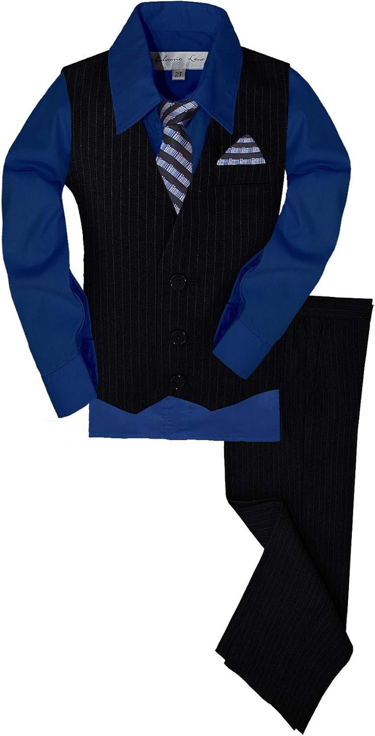 Pinstripe Boys Formal Dresswear Vest Set for Stylish Occasions
