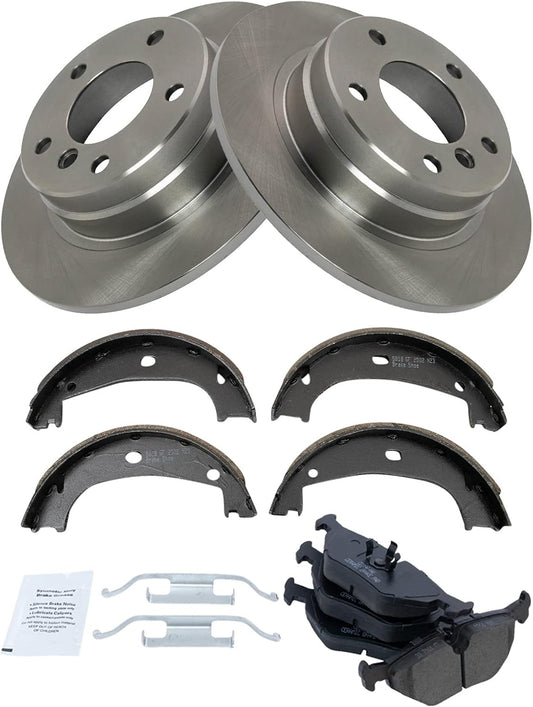 TRQ Rear Brake Pad & Rotor Kit for 1992-1999 BMW Models
