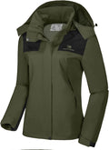 Women's Waterproof Rain Jacket Hooded Windbreaker - Lightweight Shell