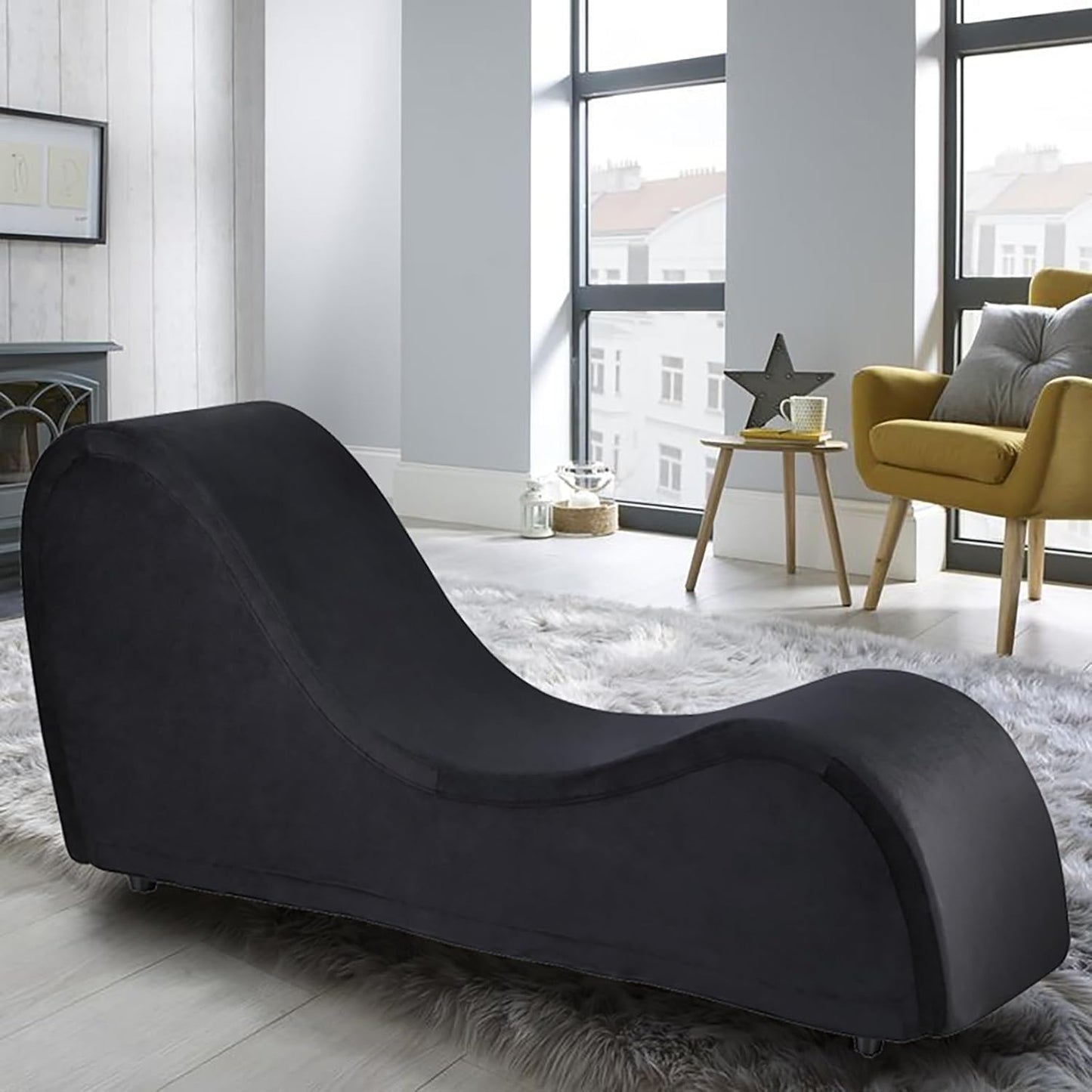 KORZEY Yoga Chaise Lounge Chair - Ergonomic Stretch & Relax