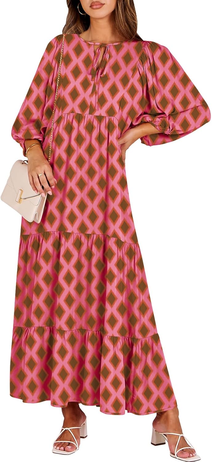 ANRABESS Womens Boho Maxi Dresses for Summer Elegance