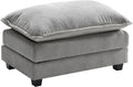 Grey Chenille 37in Ottoman for Modular Sectional Cloud Couch - Deep