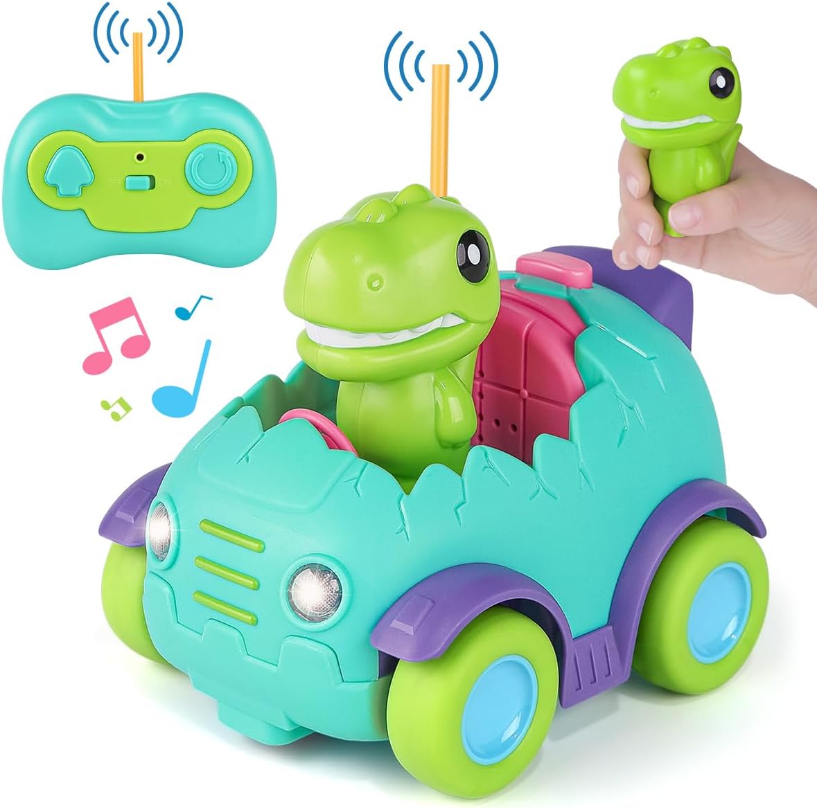 Dino Race Car: Light, Music, Fun! Perfect Toddler Gift