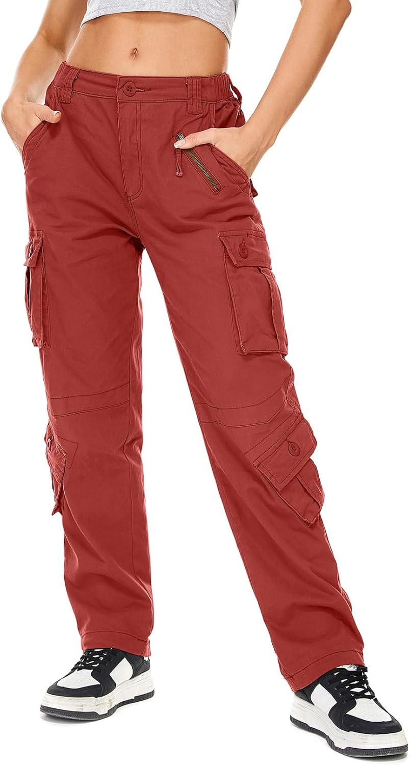 Womens Cargo Pants with Pockets for Casual and Hiking Use