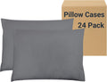 ZPECC Pillow Cases Bulk 24 Pack - Standard Pillowcases with Envelope