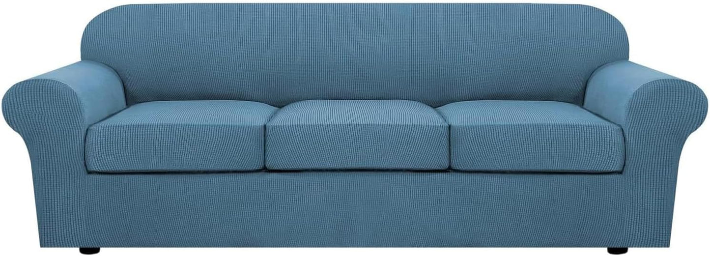 H.VERSAILTEX 4 Piece Stretch Sofa Covers for Large Sofas