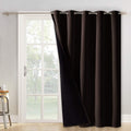 Extra Wide Patio Door Curtain - 100% Blackout Thermal Drape 70in x
