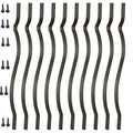 Deck Balusters 36 in Heavy Duty Iron Balusters - Solid Matte Black