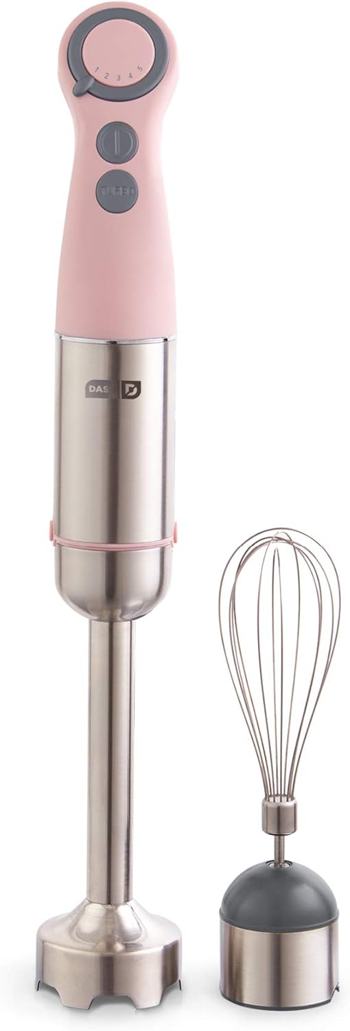 DASH Chef Series 5 Speed Hand Blender with Whisk - Pink