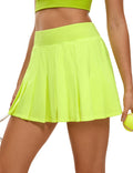 CRZ YOGA Cute Pleated Skirts for Women High Waisted Athletic Wear
