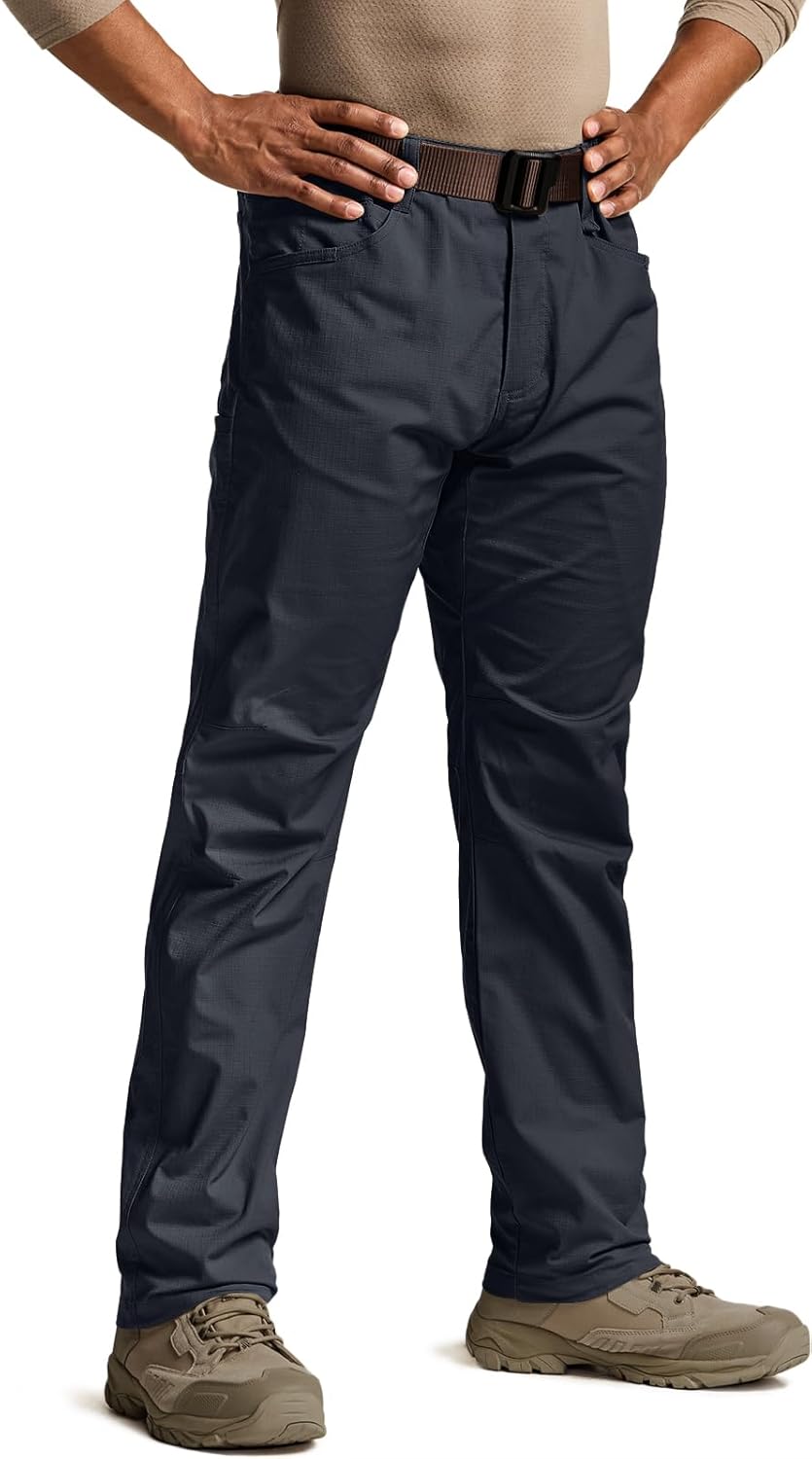CQR Men's Flex Stretch Tactical Pants for Outdoor Activities