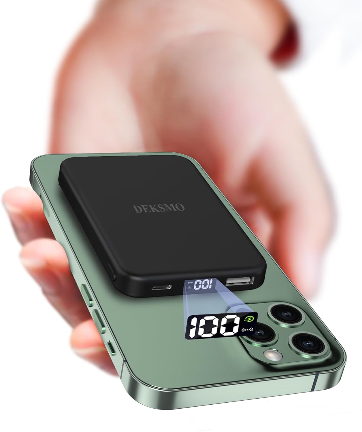 DEKSMO 10000mAh Fast Charging Power Bank for Mag-Safe iPhones