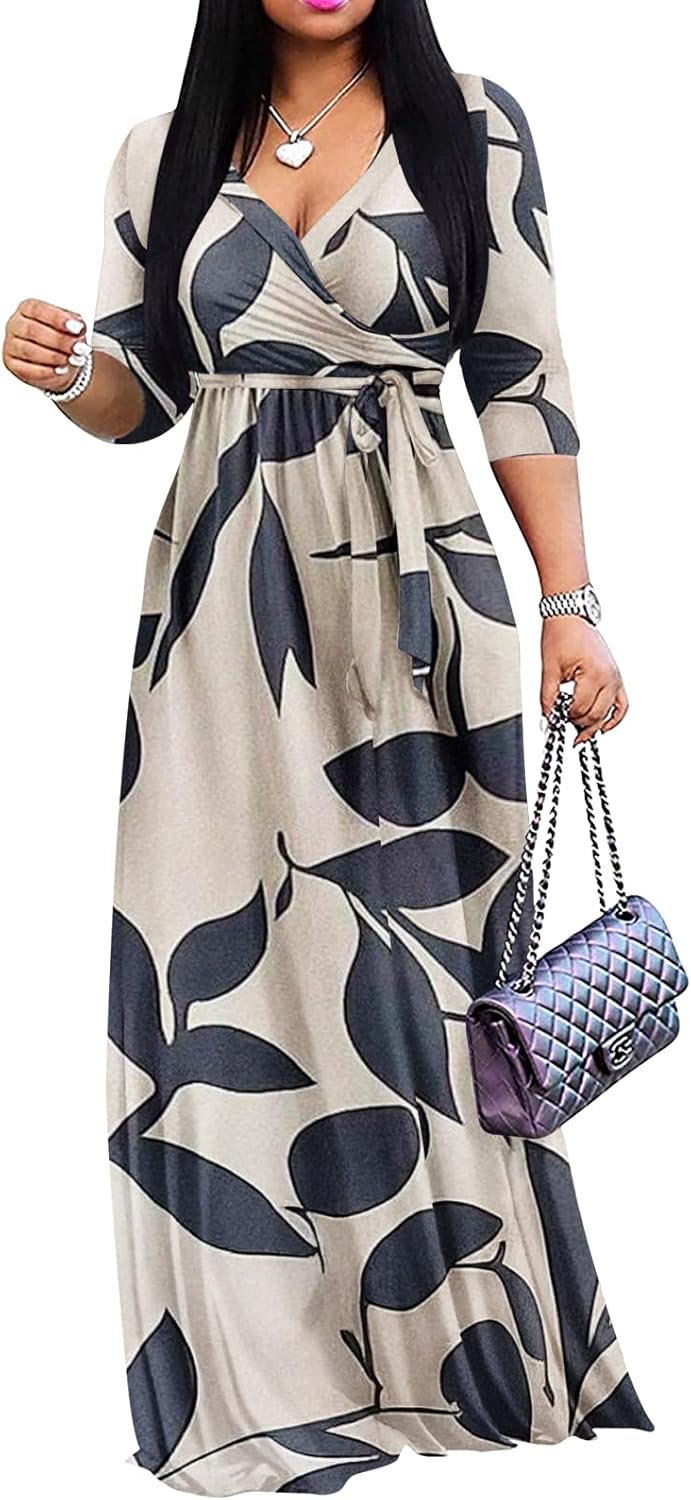 Yajedo Womens Casual Summer Maxi Dress Plus Size Sundress