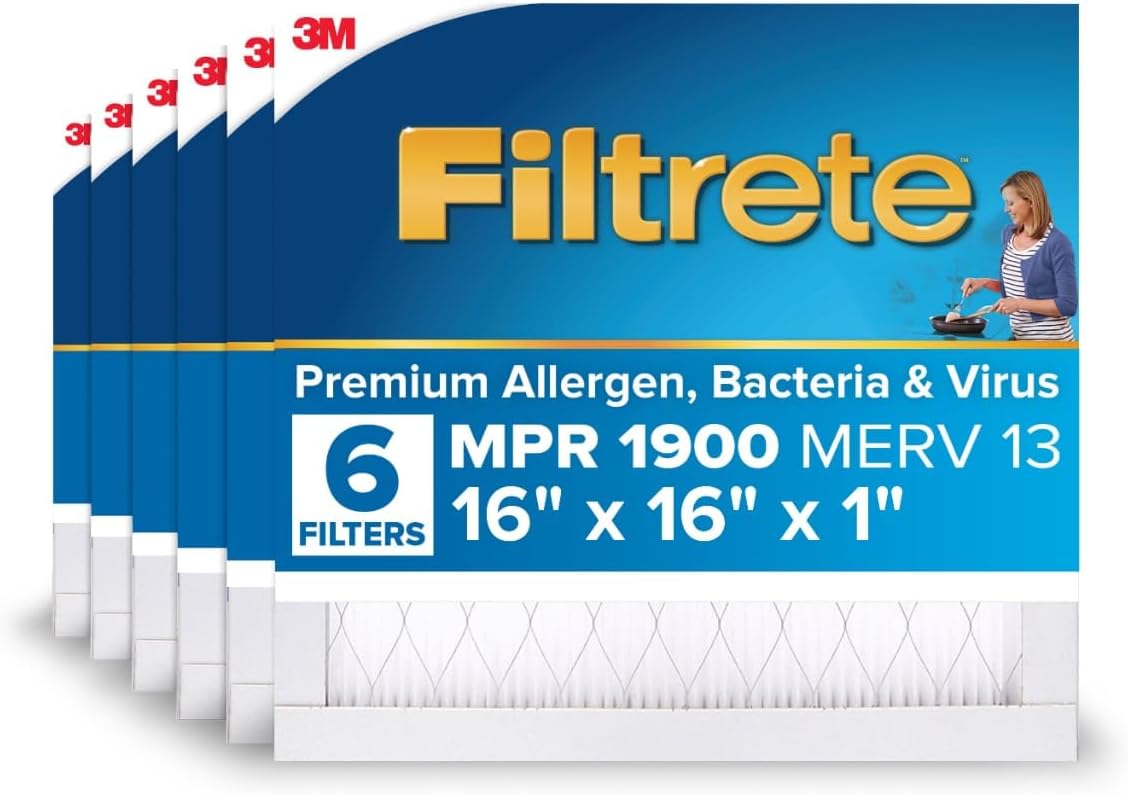 Filtrete 16x16x1 AC Furnace Air Filter for Cleaner Air
