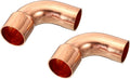 2 Pack 1 Copper Elbow Fittings - Easy Water/Air Connection