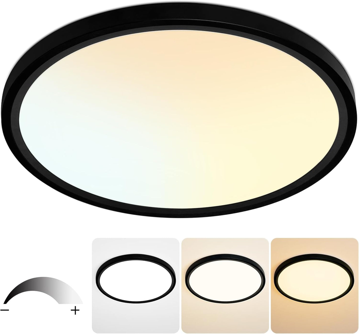 24 Inch Dimmable LED Flush Mount Ceiling Light for Home Use
