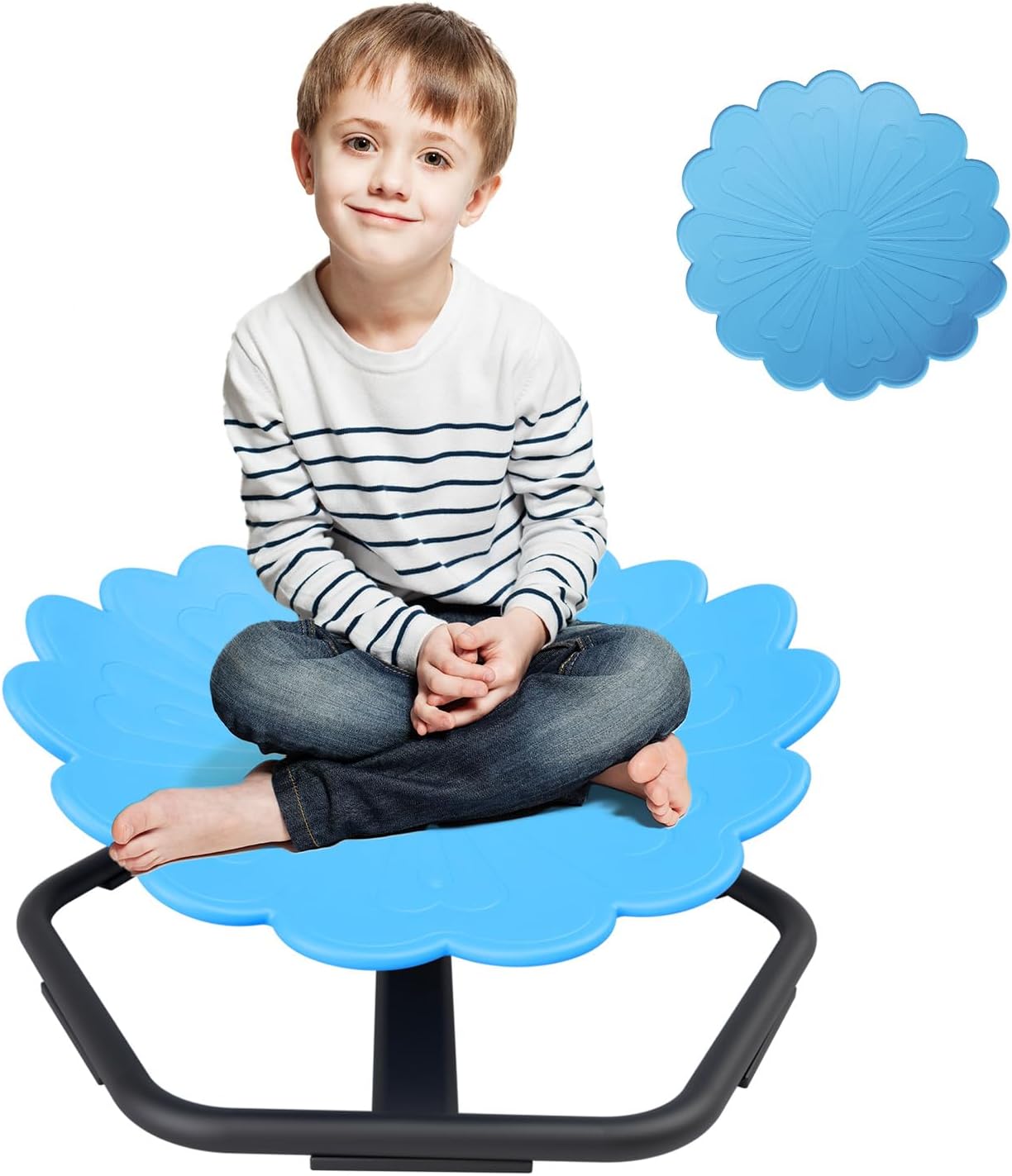 67i Kids Spinning Sensory Chair - 360 Rotation for Balance & Strength - Autism Play (Blue)