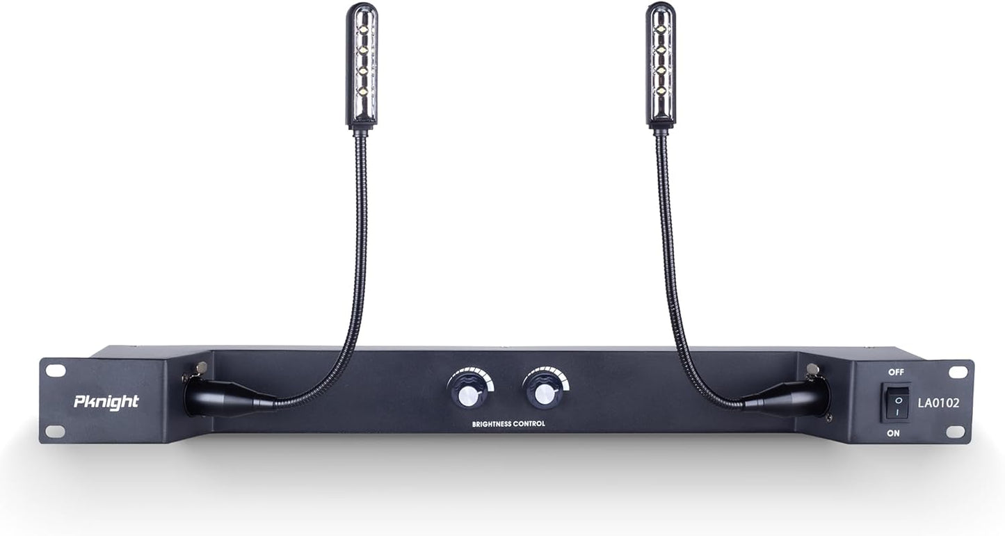 Rack Mount Gooseneck LED Light with 3 Dimmable Lamps for Racks