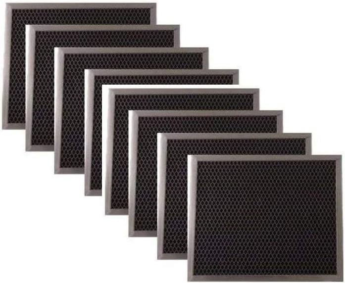 Replacement Charcoal Carbon Filters for Range Hoods - 8 Pack