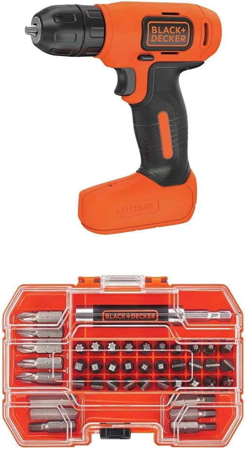 BLACK+DECKER 8V MAX Cordless Drill/Driver with 42-Piece Bit Set