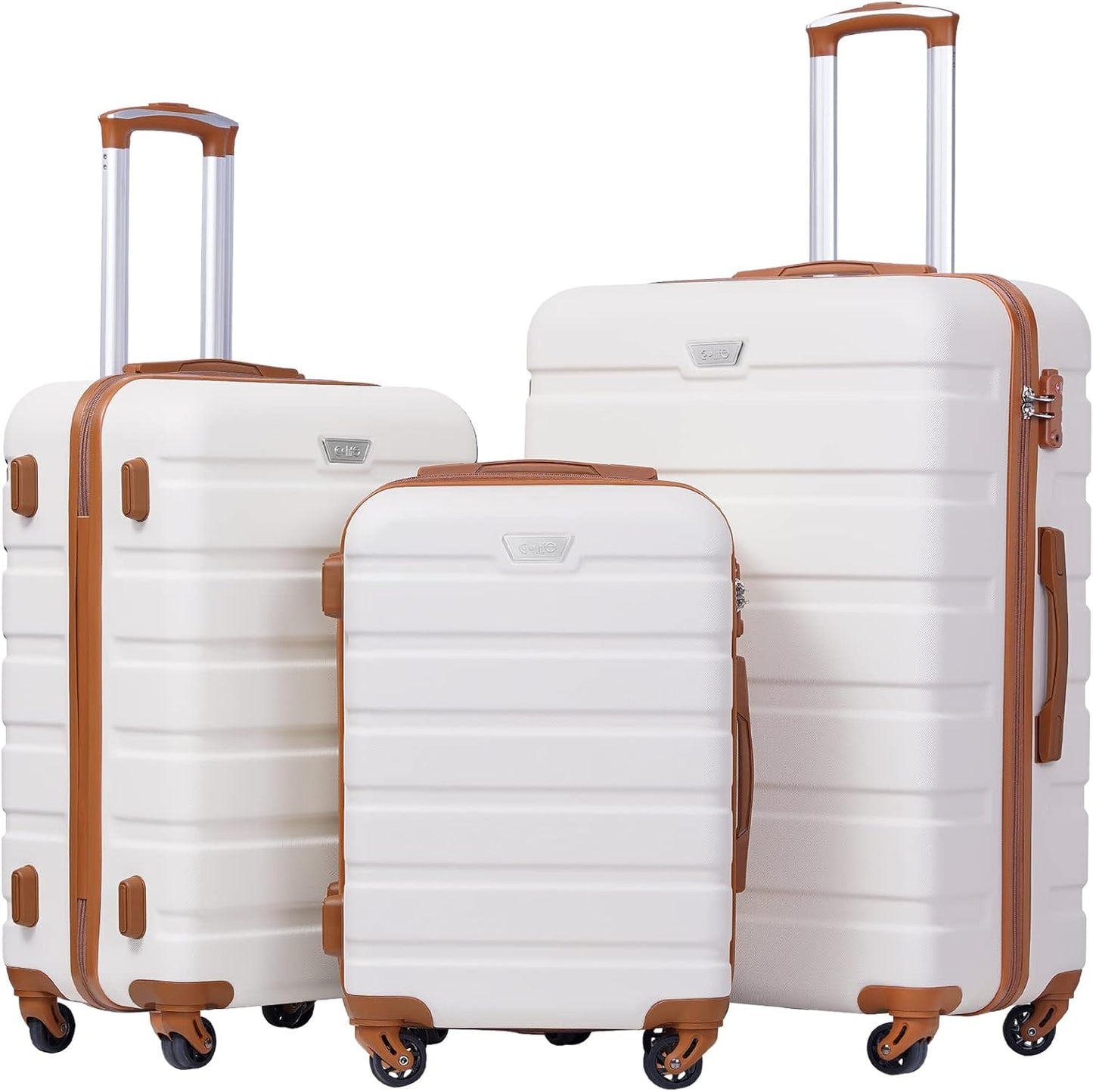 Coolife Luggage 3 Piece Set with TSA Lock and Spinner Wheels
