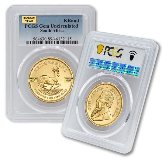 1 oz South African Gold Krugerrand Coin - Gem Uncirculated Quality
